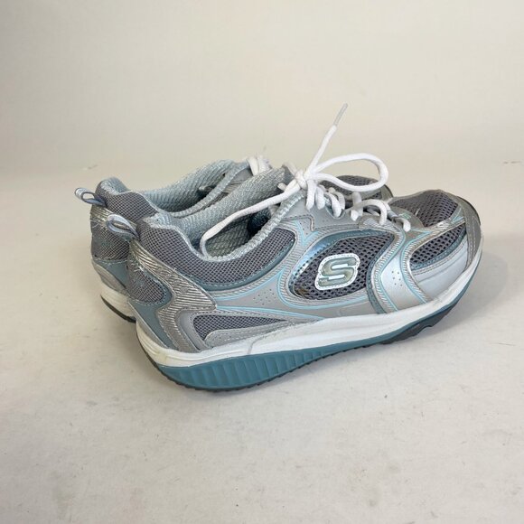 Skechers Shape Ups Toning Accelerators Sneakers 7.5 Womens Gray Leather 12320 - Picture 3 of 13